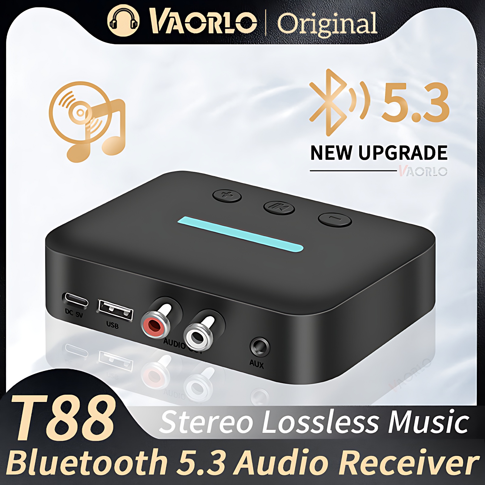 Desk Setup Speakers - USB Bluetooth 5.3 Audio Receiver Adapter