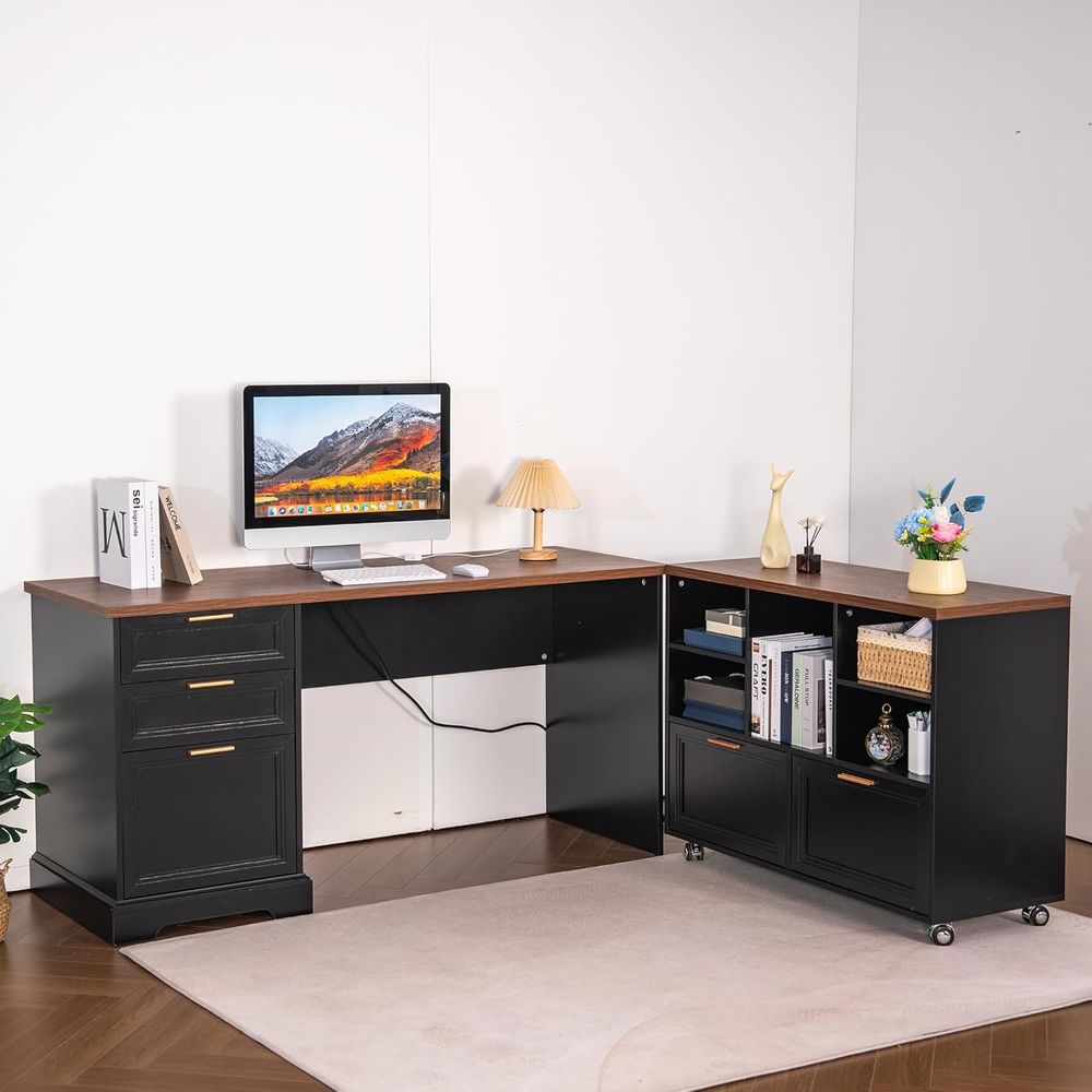 Desk Setup For Studying - 60 Corner Executive Desk with 40