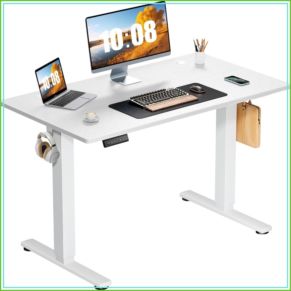 Desk Setup Home Office - Electric Standing Desk Adjustable Height 40x24