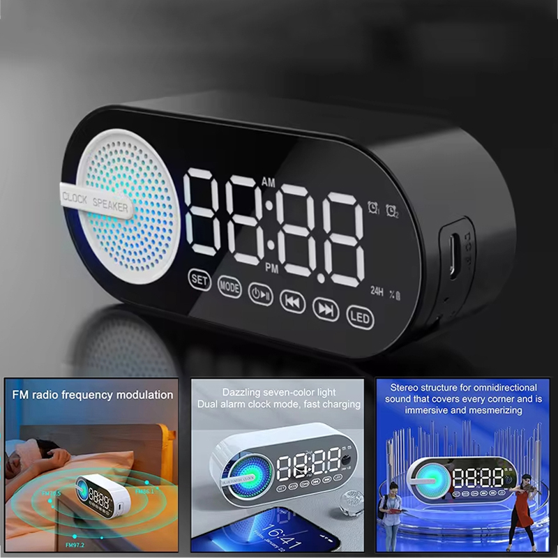 USB Charging FM Radio Alarm Cl - огляд і ціна Desk Setup Speakers