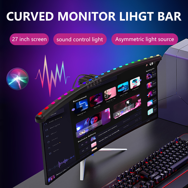 RGB Light Bar Monitor Smart Wi - огляд і ціна Desk Setup No Monitor