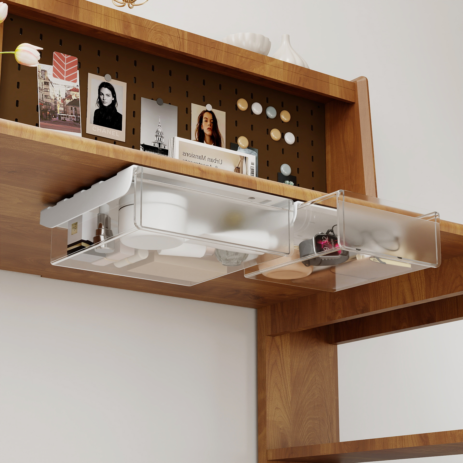 Under Desk Hidden Drawer Syste - огляд і ціна Desk Setup For Studying