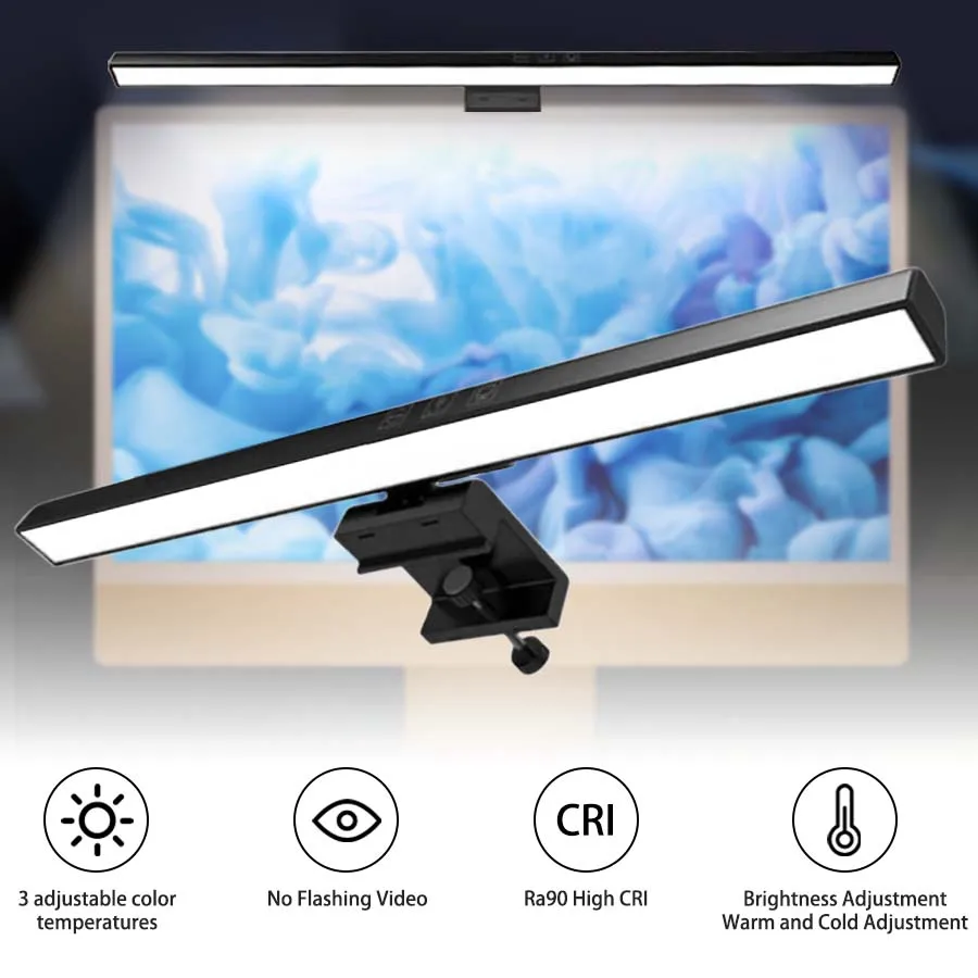 LED 33cm 50cm Monitor Light Ba - огляд і ціна Desk Setup No Monitor