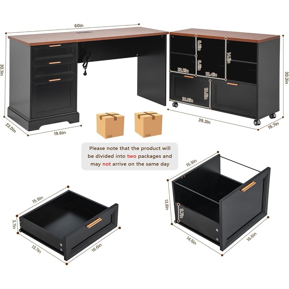 60 Corner Executive Desk with  - огляд і ціна Desk Setup For Studying