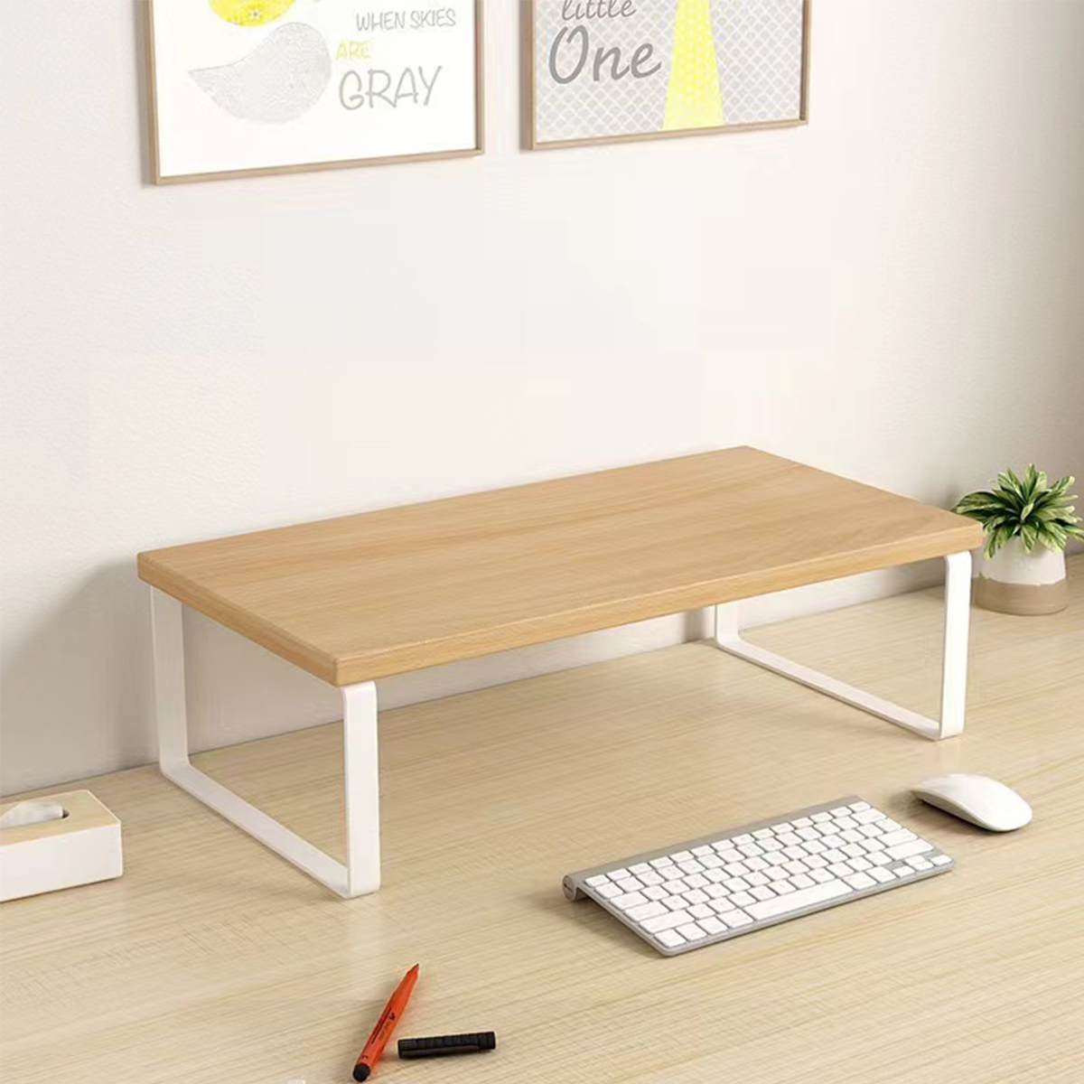 Wood Monitor Stand Riser, Mult - огляд і ціна Desk Setup Home Office