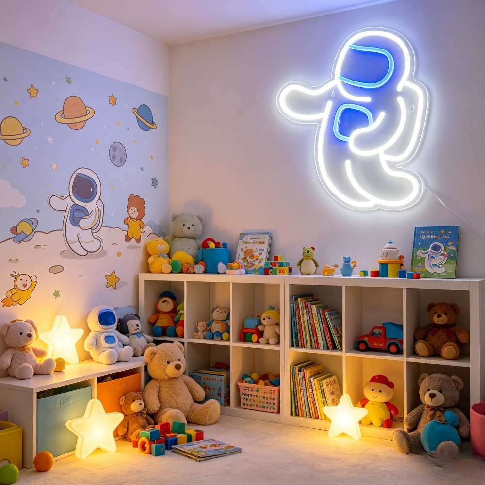 Astronaut Dancing Neon Sign LE - огляд і ціна Desk Setup Kids