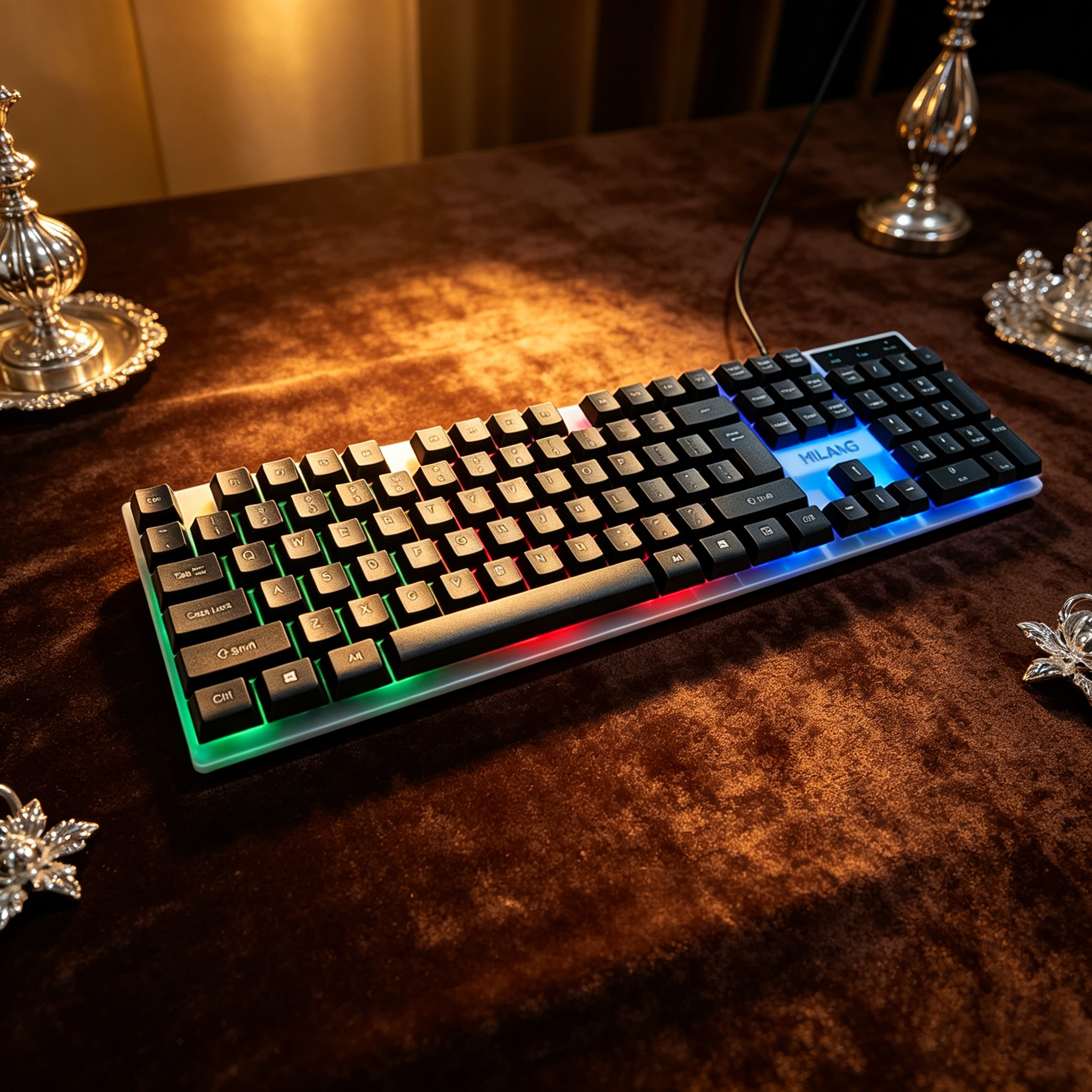 Wired RGB Backlit Keyboard Mou - огляд і ціна Desk Setup For Studying