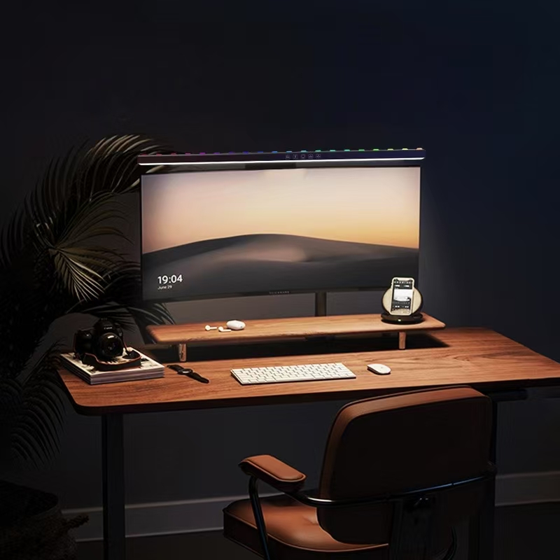 LED Monitor Light Hanging Desk - огляд і ціна Desk Setup No Monitor