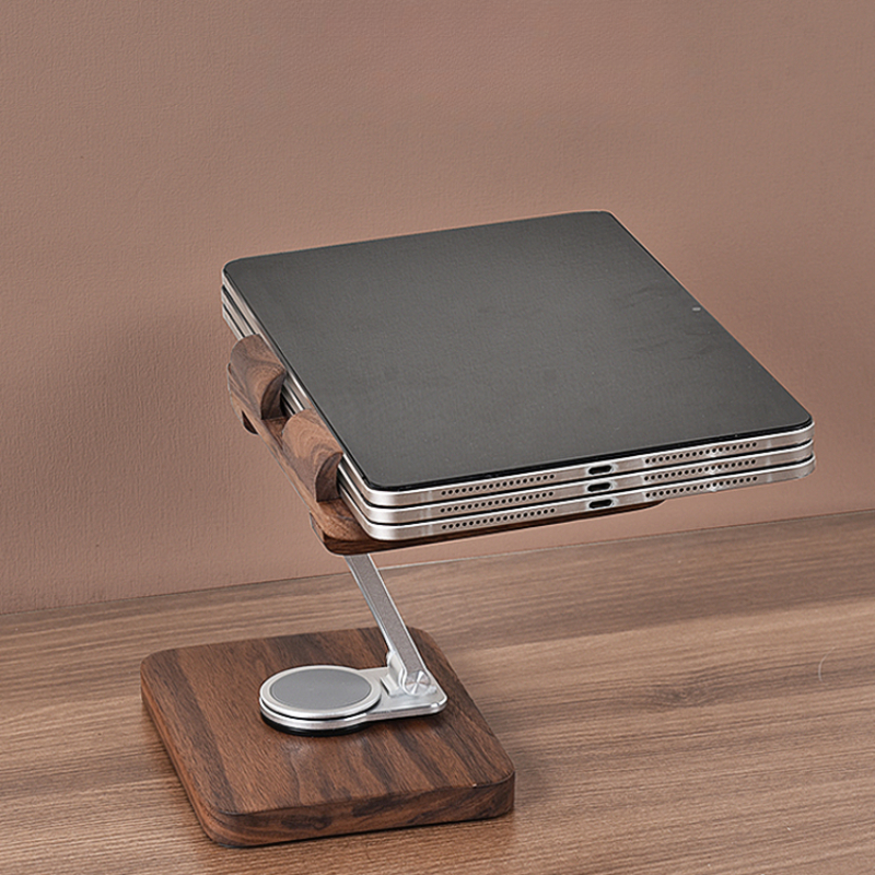 Black Walnut iPad Stand with 3 - огляд і ціна Desk Setup For Studying