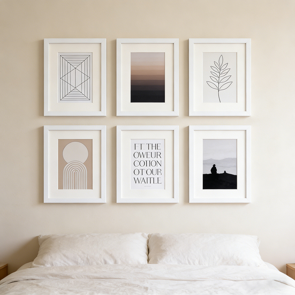 2 Pack White Picture Frame Set - огляд і ціна Desk Setup Poster