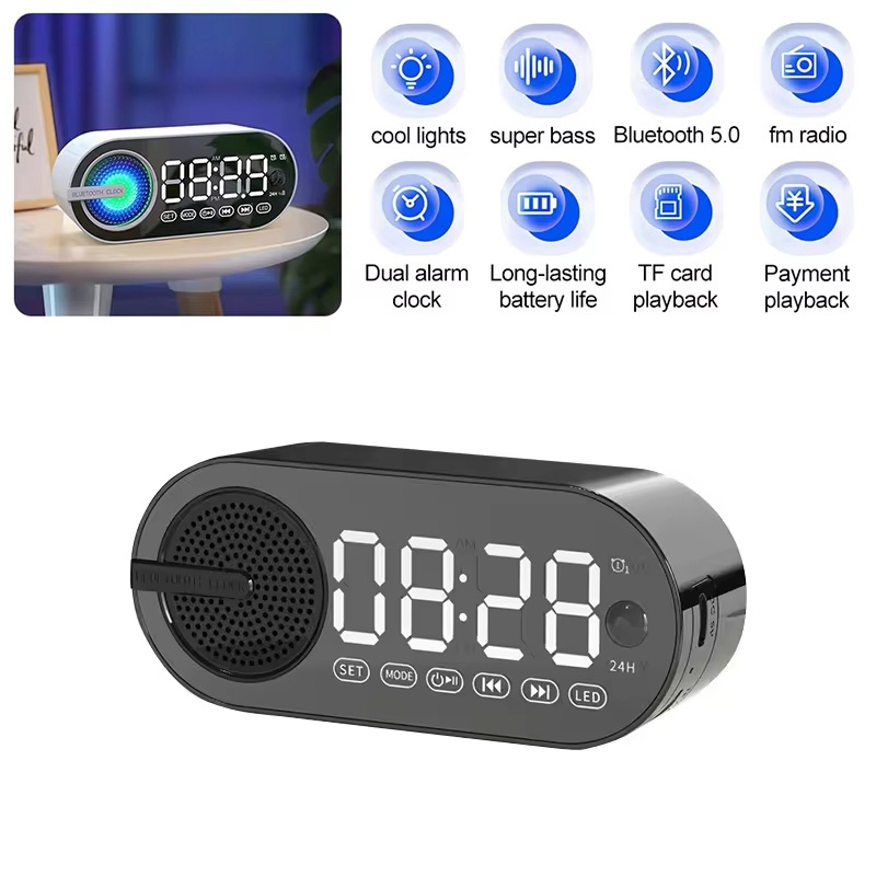 USB Charging FM Radio Alarm Cl - огляд і ціна Desk Setup Speakers