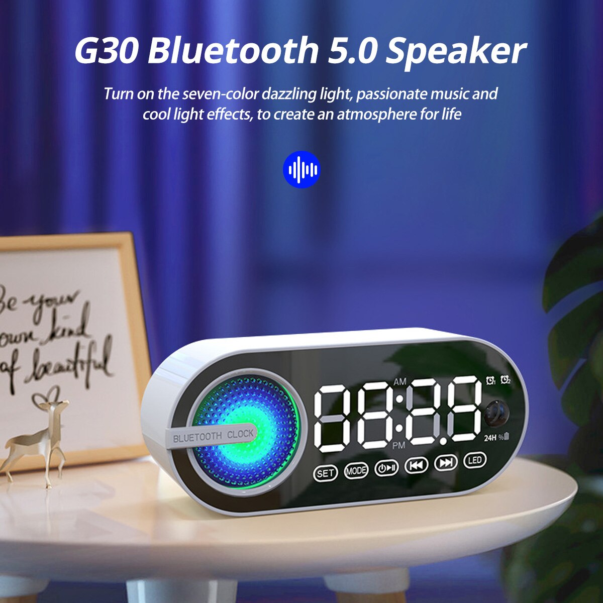 USB Charging FM Radio Alarm Cl - огляд і ціна Desk Setup Speakers