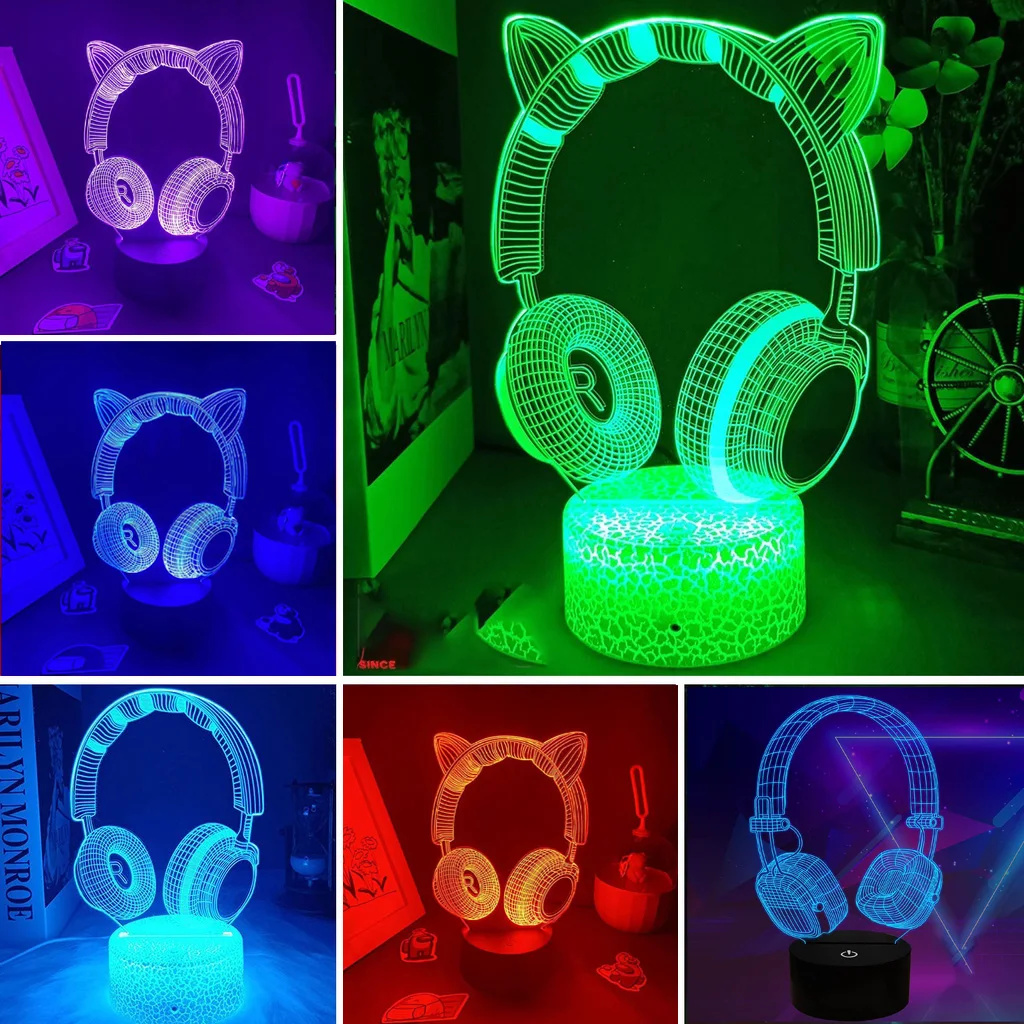 New Headphones 3D Illusion Nig - огляд і ціна Desk Setup Kids