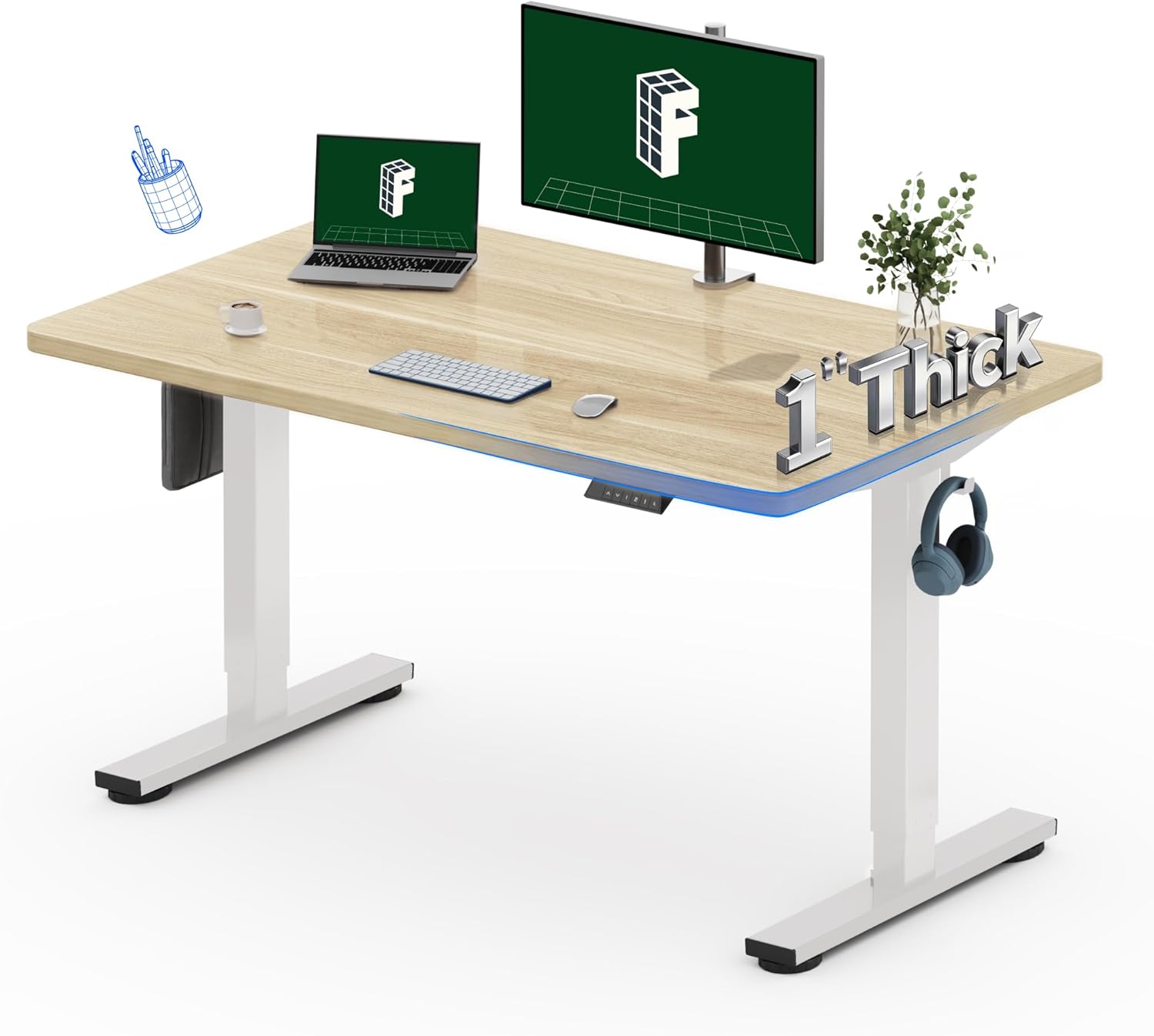 Electric Standing Desk 48x30 I - огляд і ціна Desk Setup For Studying
