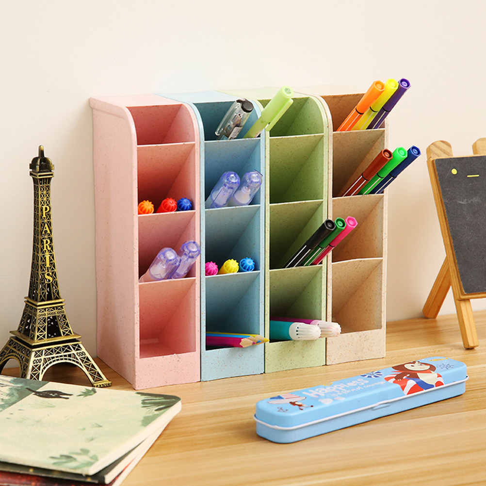 4Pcs 16-Compartment School Des - огляд і ціна Desk Setup Kids