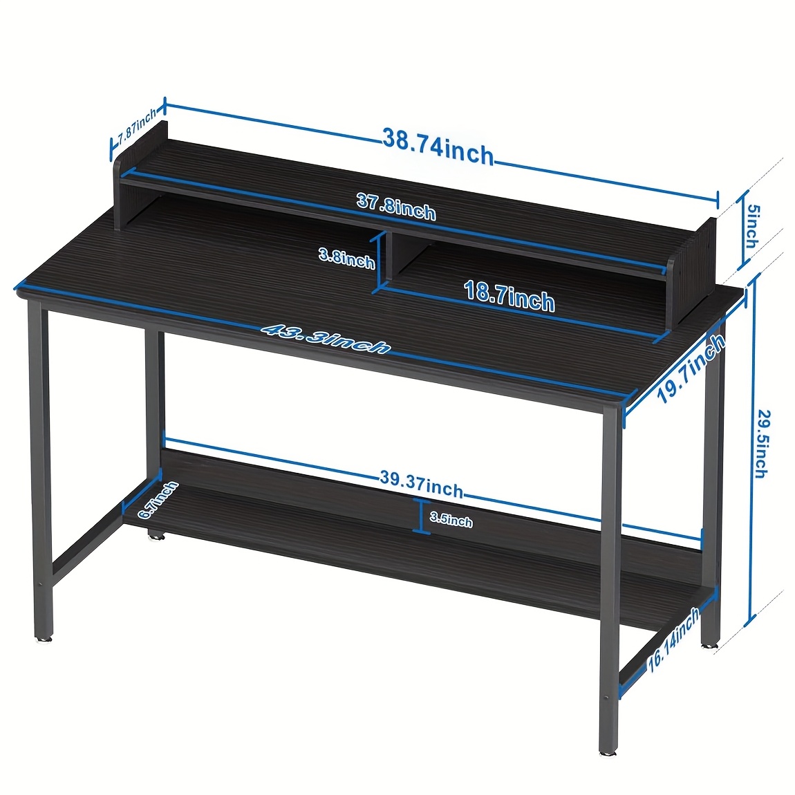 Modern Compact Gaming Desk – 4 - огляд і ціна Desk Setup Black And Wood