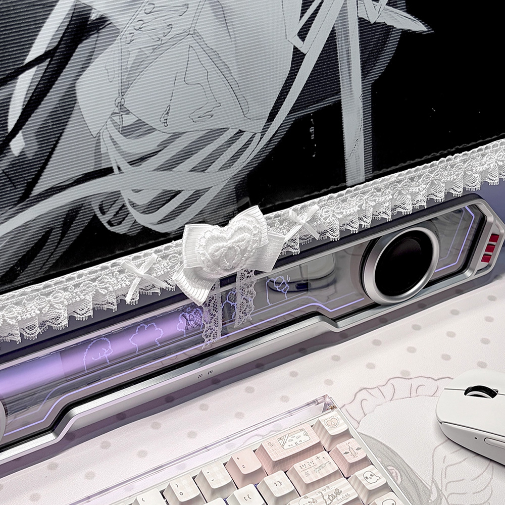 Cute White Lace Monitor Decora - огляд і ціна Desk Setup No Monitor