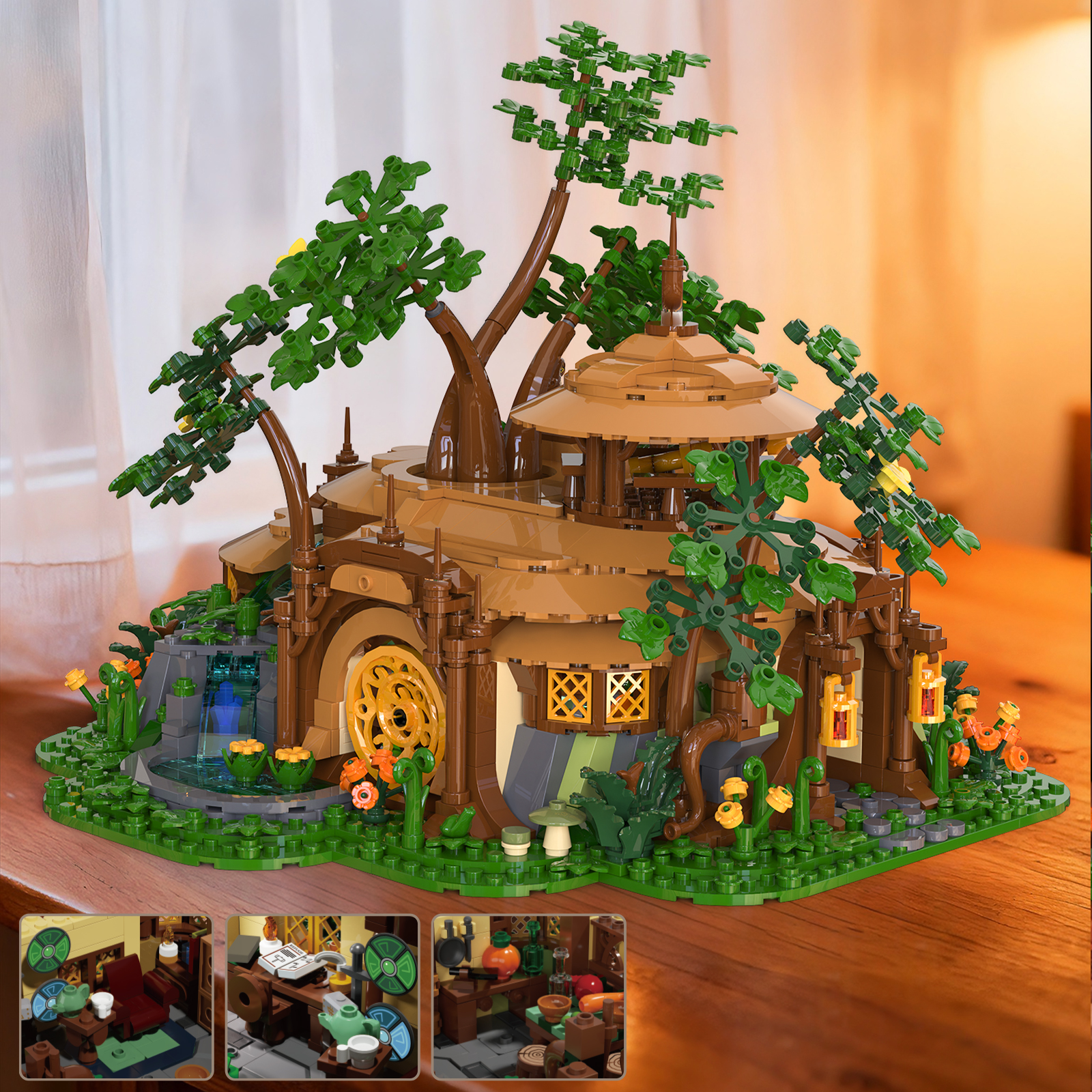 1854pcs Light-up Forest Castle - огляд і ціна Desk Setup Kids