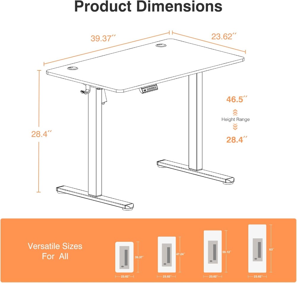 Electric Standing Desk Adjusta - огляд і ціна Desk Setup Home Office