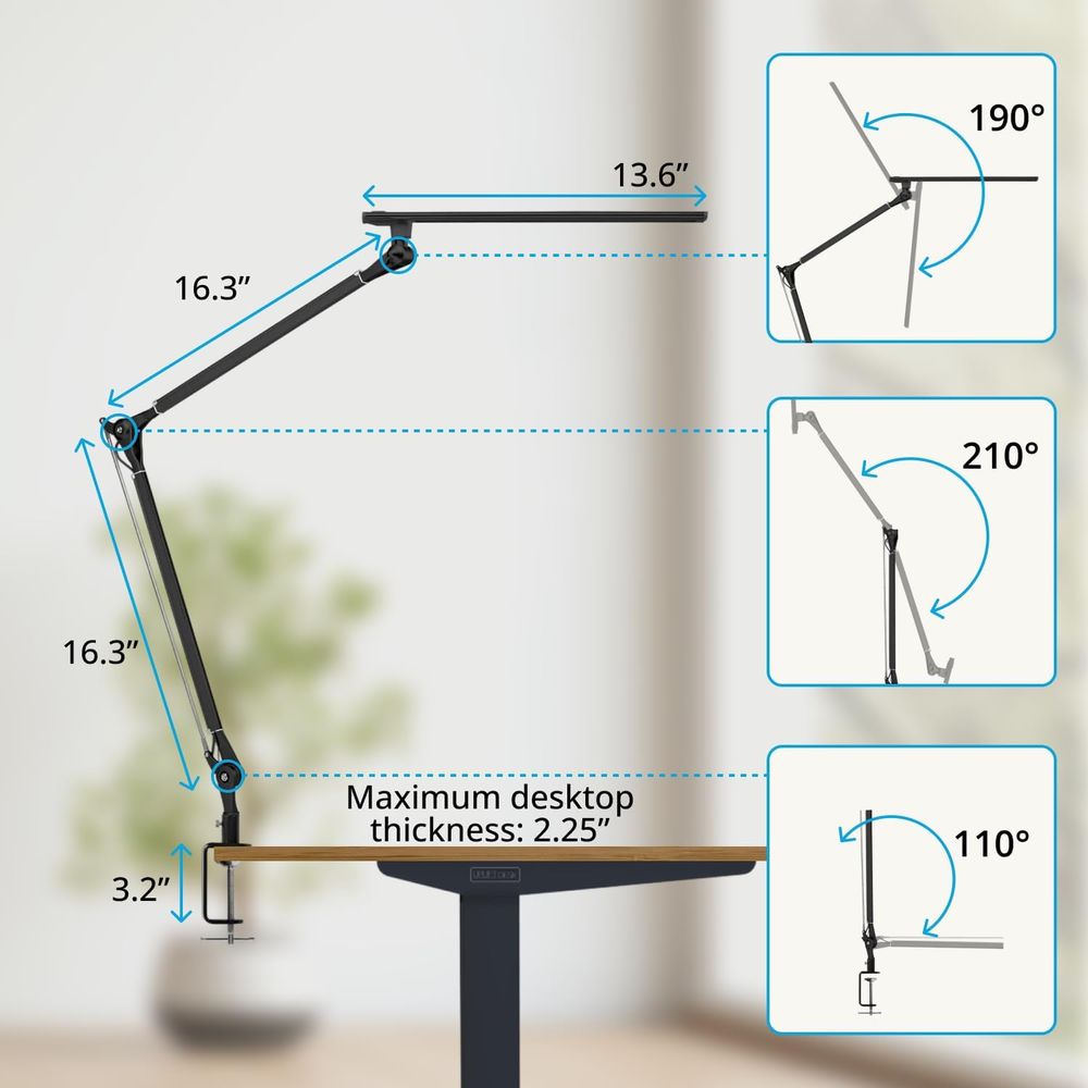Adjustable 3-Color LED Desk La - огляд і ціна Desk Setup Home Office
