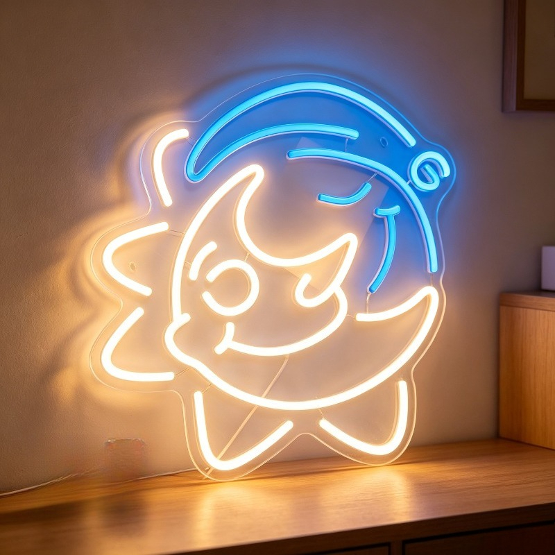Cute Shark LED Neon Sign USB R - огляд і ціна Desk Setup Kids