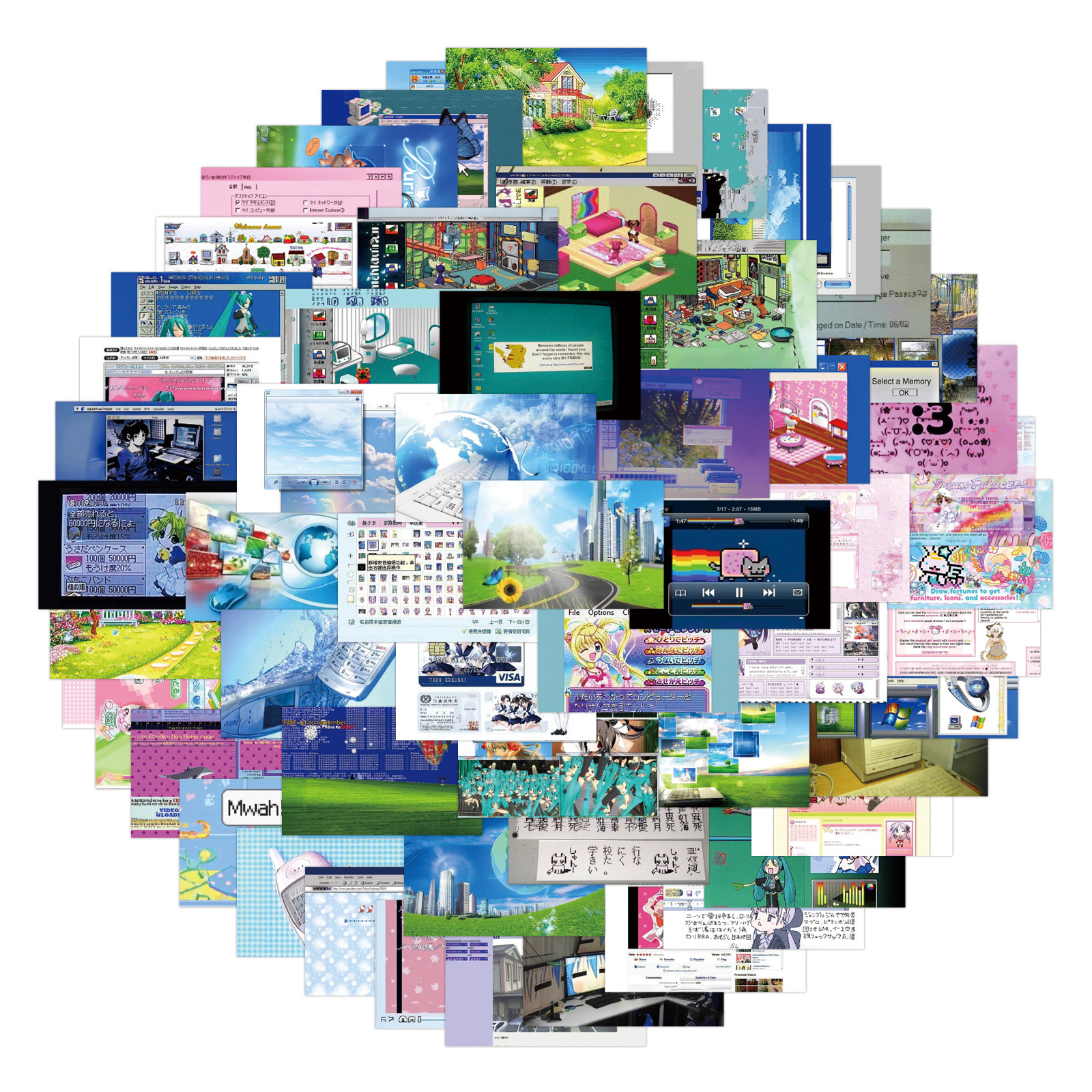 75Pcs Creative Webcore Ancient - огляд і ціна Desk Setup Poster