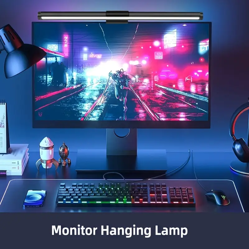 Stepless Dimming Eye-Friendly  - огляд і ціна Desk Setup No Monitor